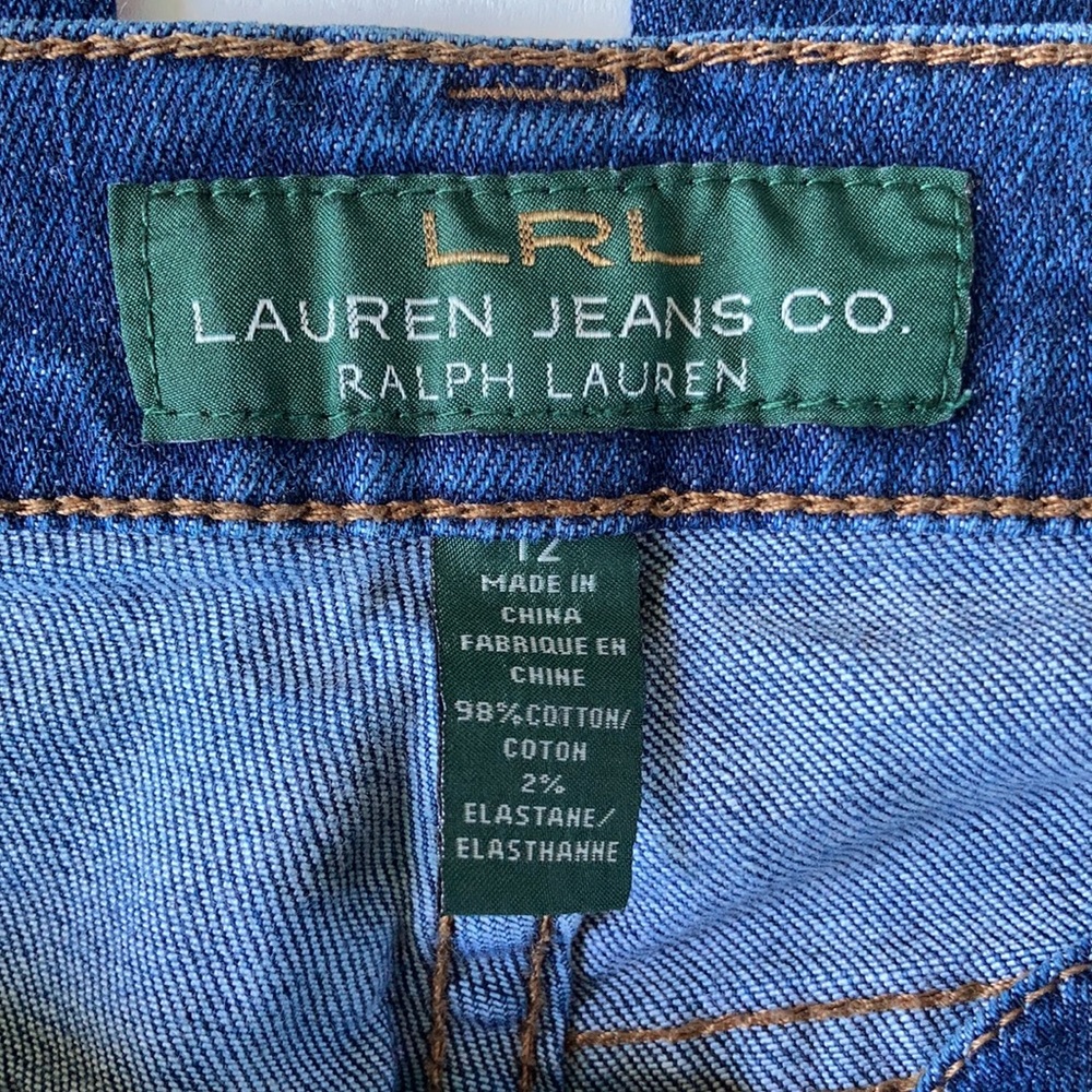 LRL Lauren Jeans Co Mid-Rise Straight Leg Jeans 12 - Picture 4 of 6